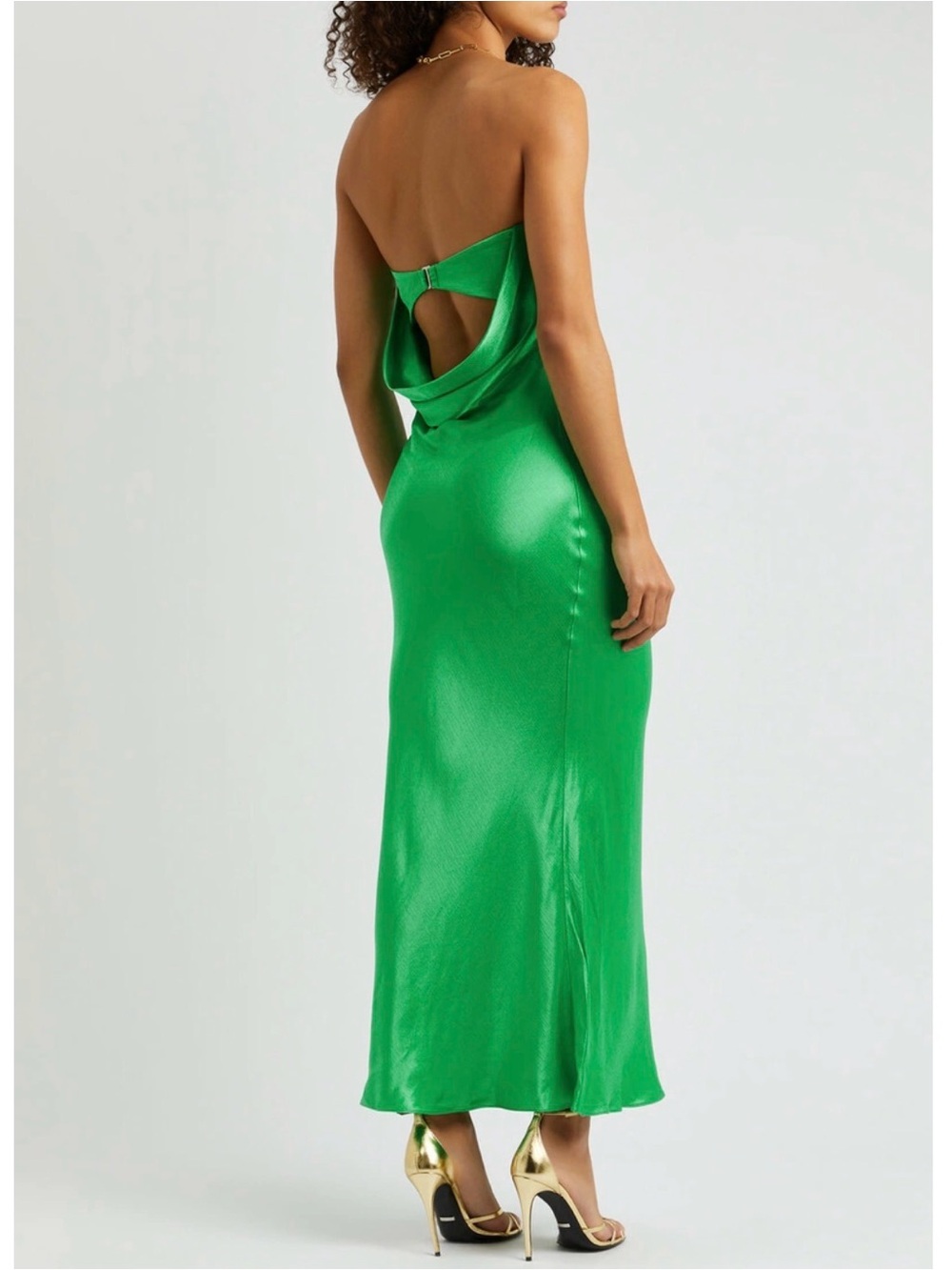 bec + bridge Emerald Strapless Satin Slip Dress - Picture 2 of 6
